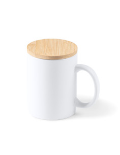 Mug personnalisé avec couvercle en bambou de 370 ml "BERRY" | SIP19