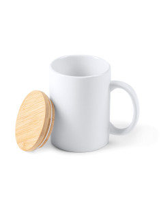 Mug personnalisé avec couvercle en bambou de 370 ml "BERRY" | SIP19