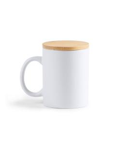 Mug personnalisé avec couvercle en bambou de 370 ml "BERRY" | SIP19