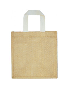 Sac personnalisé en jute et coton "CUBA" de 25x26cm | SIP19