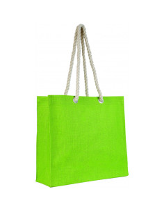 Sac cabas personnalisable en jute avec sa pochette "ROMA" 42x38x14cm | SIP19