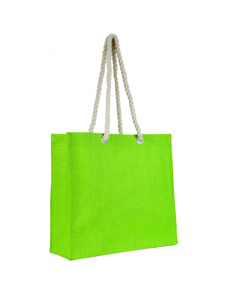 Sac cabas personnalisable en jute avec sa pochette "ROMA" 42x38x14cm | SIP19