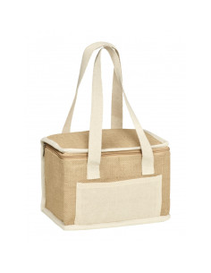 Sac isotherme en jute et coton à personnaliser "TORONTO" 25x16x16cm | SIP19