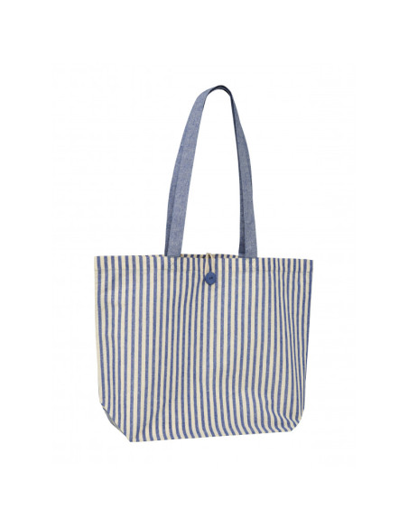 Sac shopping personnalisé en coton avec bouton 180g "MYKONOS" | SIP19