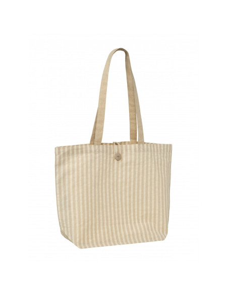Sac shopping personnalisé en coton avec bouton 180g "MYKONOS" | SIP19