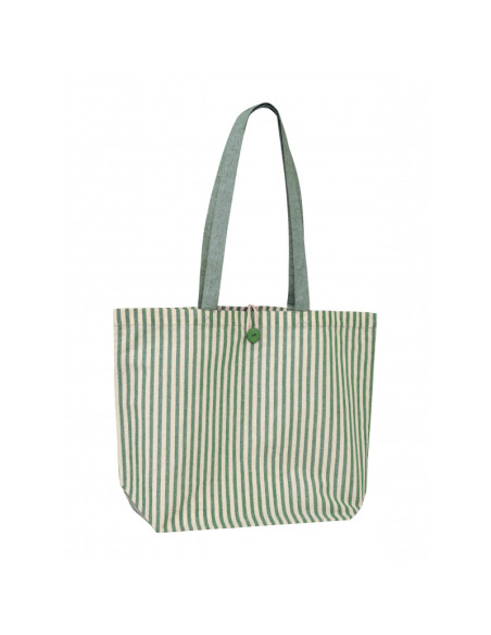 Sac shopping personnalisé en coton avec bouton 180g "MYKONOS" | SIP19
