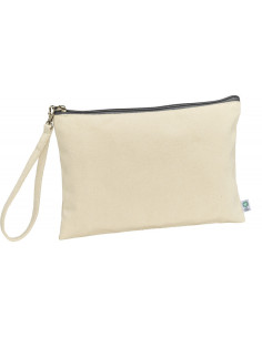 Pochette en coton bio personnalisable 320G "MARYLIN" 26X17CM | SIP19
