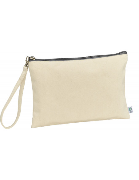 Pochette en coton bio personnalisable 320G "MARYLIN" 26X17CM | SIP19