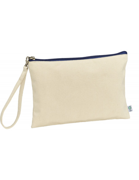Pochette en coton bio personnalisable 320G "MARYLIN" 26X17CM | SIP19