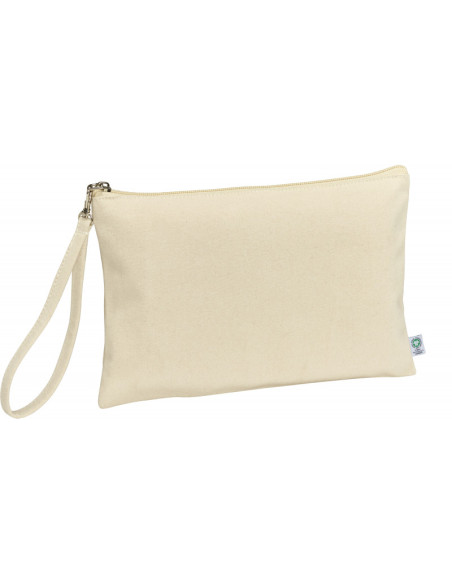 Pochette en coton bio personnalisable 320G "MARYLIN" 26X17CM | SIP19