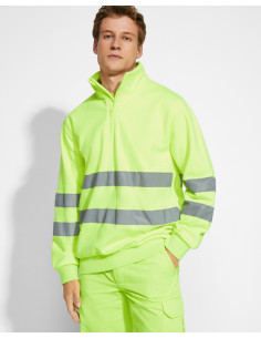 Sweat réfléchissant 1/4 de zip personnalisable homme "SPICA" | SIP19