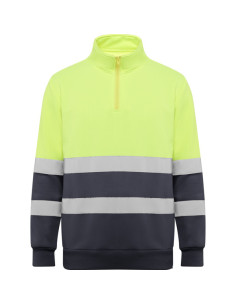 Sweat réfléchissant 1/4 de zip personnalisable homme "SPICA" | SIP19