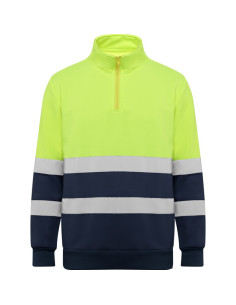 Sweat réfléchissant 1/4 de zip personnalisable homme "SPICA" | SIP19