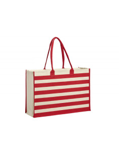 Sac cabas à zip personnalisable en coton 340g "CROISETTE" | SIP19