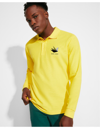 POLO PERSONNALISABLE MANCHES LONGUES HOMME COTON 220G "ESTRELLA"