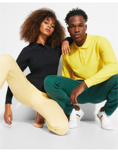 Polo personnalisé manches longues femme en coton "ESTRELLA" | SIP19