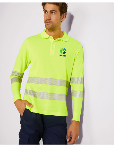 POLO ML HOMME HAUTE VISIBILITÉ PERSONNALISABLE 170G "ATRIO LS"