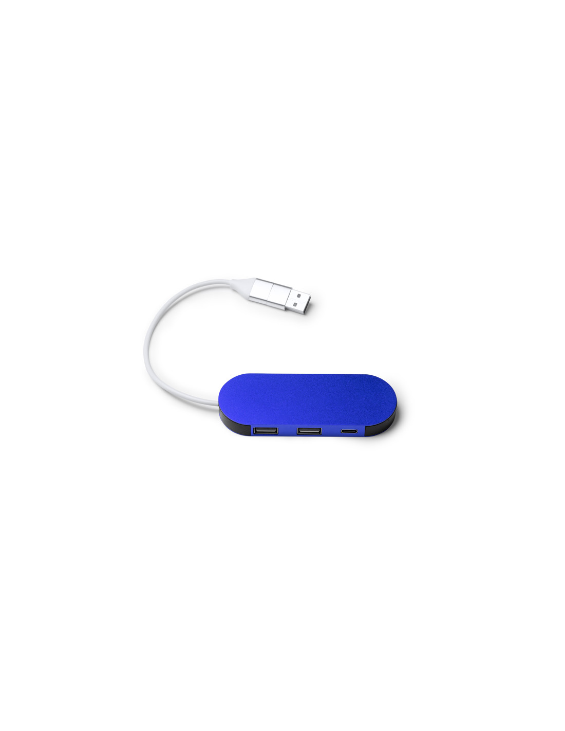 HUB USB/USB-C personnalisable en aluminium recyclé "DORIAN" | SIP19