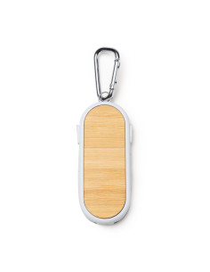 Porte-clés chargeur multicâble promotionnel en bambou | SIP19