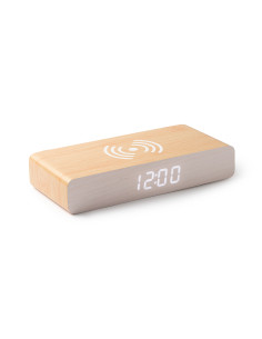 Horloge chargeur à induction personnalisable en bois  "ICARUS" | SIP19