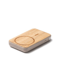 Powerbank induction personnalisé en bambou 5000 mah "BRENER" | SIP19