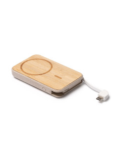 Powerbank induction personnalisé en bambou 5000 mah "BRENER" | SIP19