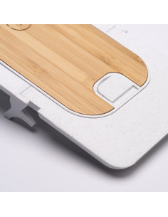 Support chargeur induction promotionnel en bambou "ALOK" | SIP19