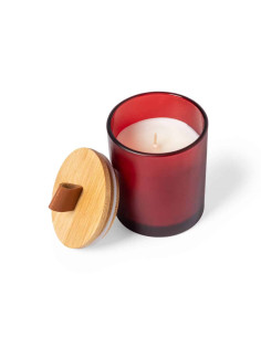 Bougie aromatique personnalisable en verre et bambou "LONKA" | SIP19
