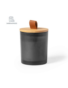 Bougie aromatique personnalisable en verre et bambou "LONKA" | SIP19