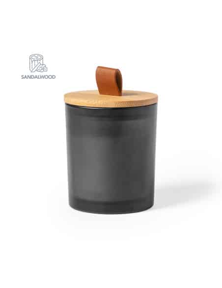 Bougie aromatique personnalisable en verre et bambou "LONKA" | SIP19