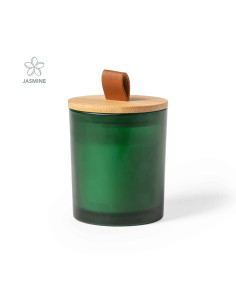 Bougie aromatique personnalisable en verre et bambou "LONKA" | SIP19