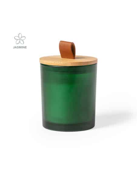 Bougie aromatique personnalisable en verre et bambou "LONKA" | SIP19