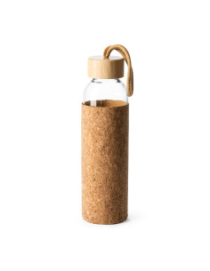 Bouteille personnalisée en verre housse en liège 500ml "LAWAS" | SIP19