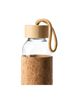 Bouteille personnalisée en verre housse en liège 500ml "LAWAS" | SIP19