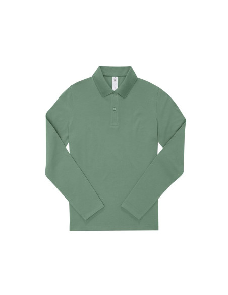 Polo femme manches longues personnalisé en coton 210g "LEZEY" | SIP19