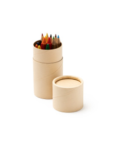 Set de crayons personnalisable en carton naturel "WALDO"| SIP19