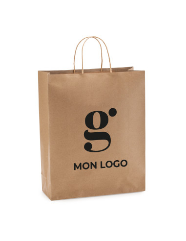 SAC PAPIER KRAFT PERSONNALISABLE "ROBLE" 32x40x12cm