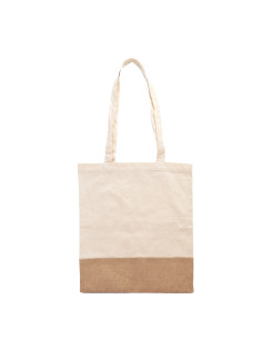 Tote-bag en coton et jute à personnaliser 120G "WAVE" 37x41cm | SIP19