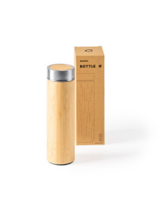Bouteille isotherme  personnalisée en bambou 500 ml "KINATA" | SIP19