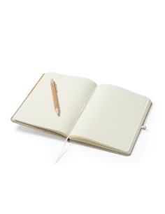 Carnet A5 imprimable en liège et coton avec stylo "ROBIN" | SIP19