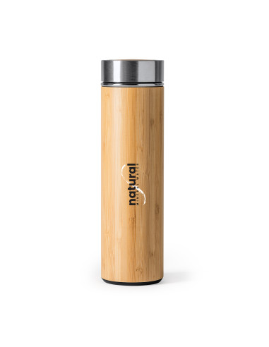 BOUTEILLE PERSONNALISÉE ISOTHERME EN BAMBOU 500ML "KINATA"