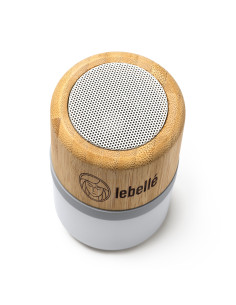 Enceinte lumineuse bluetooth à personnaliser en bambou "OZCAN" | SIP19