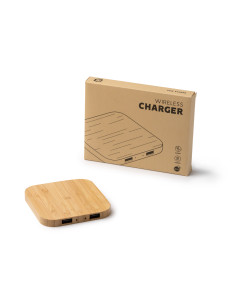Chargeur à induction personnalisé en bambou 5W "NEBULA" | SIP19