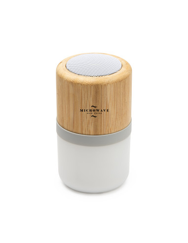 ENCEINTE LUMINEUSE BLUETOOTH À PERSONNALISER EN BAMBOU "OZCAN"
