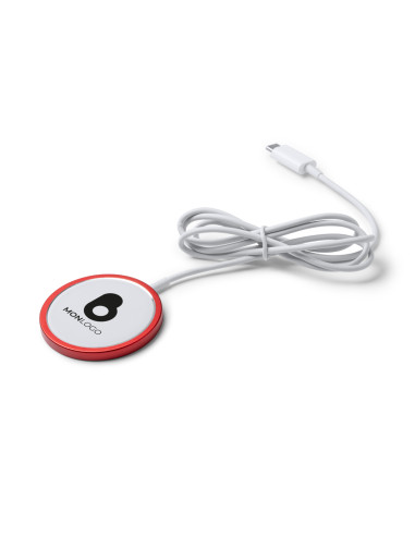 CHARGEUR INDUCTION PERSONNALISABLE EN ALUMINIUM RECYCLÉ 15W "WUDY"