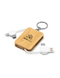 PORTE-CLÉS CHARGEUR 3-EN-1 PUBLICITAIRE BAMBOU "GASLY"