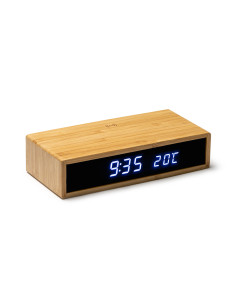 Réveil chargeur induction personnalisé en bambou "DUNCER" | SIP19