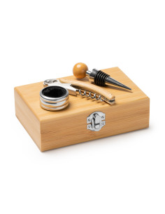 Coffret sommelier écologique bambou personnalisable "TINTOS" | SIP19