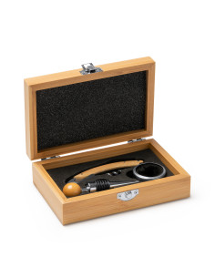 Coffret sommelier écologique bambou personnalisable "TINTOS" | SIP19