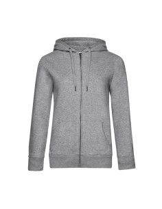 Sweat femme personnalisable à capuche zip en coton 280g "LUNGY" | SIP19